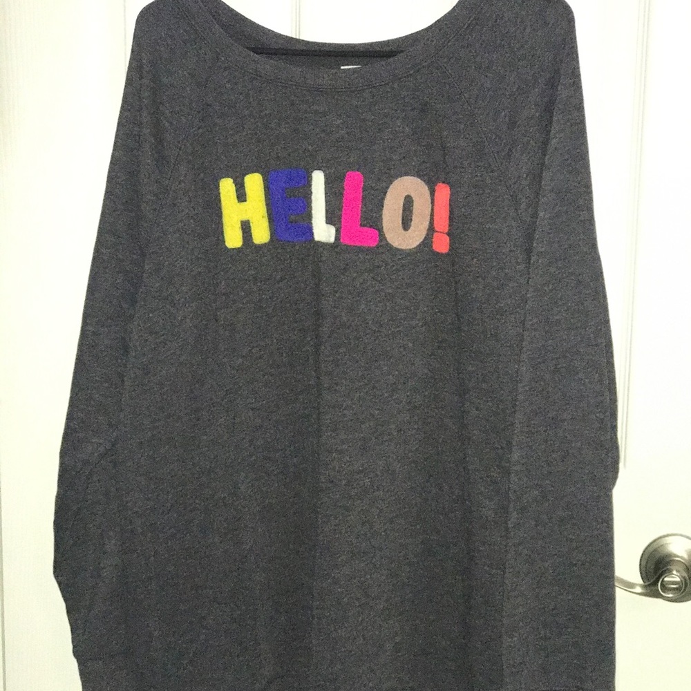 Old Navy HELLO Crewneck